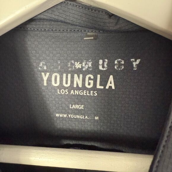 YoungLA Men's Performance Line Grey 805 Quarter-Zip Size Large - Picture 11 of 15